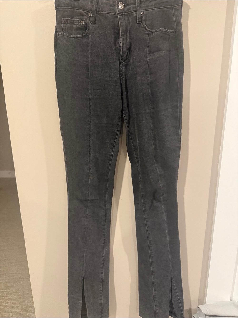 Zara Women’s The Olivia Black Jeans with Front Slit